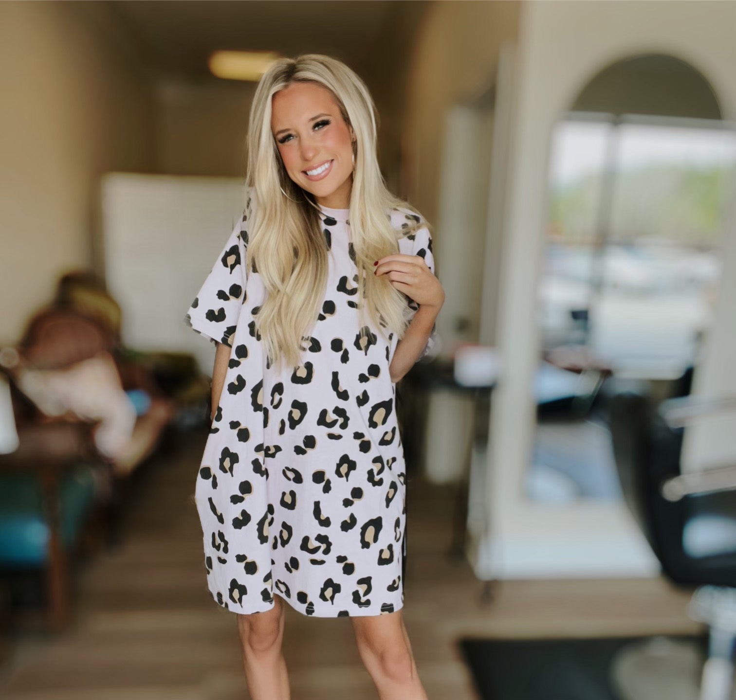 Cheetah t shirt dress online